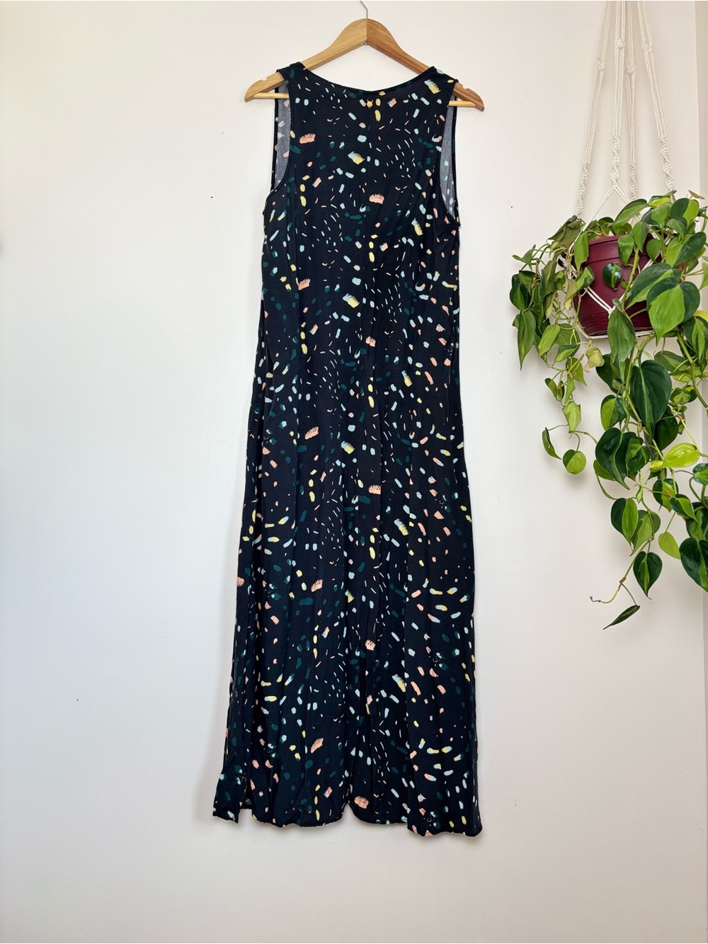Anthropologie Malai Pompinjay Playa Maxi Dress In Washed Navy - Picture 6 of 8